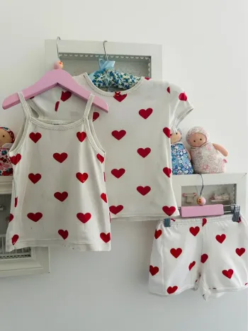 Pyjama deux pièces cœurs PB