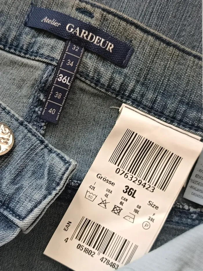 Jean marque allemande Atelier Gardeur ,slim fit ,taille haute ,stretch - photo numéro 9