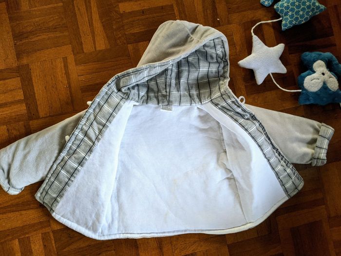 Gilet blouson veste molletonné en velours coton 24 mois - photo numéro 3