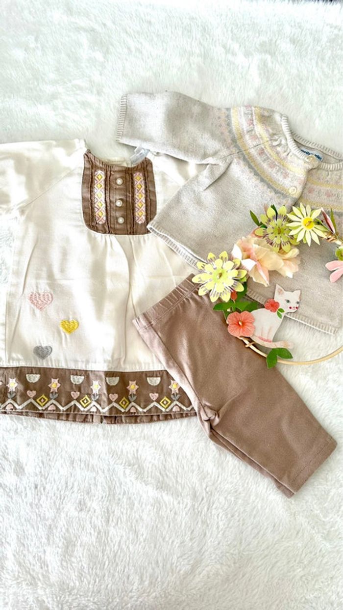 Ensemble Vertbaudet bébé fille 6 mois