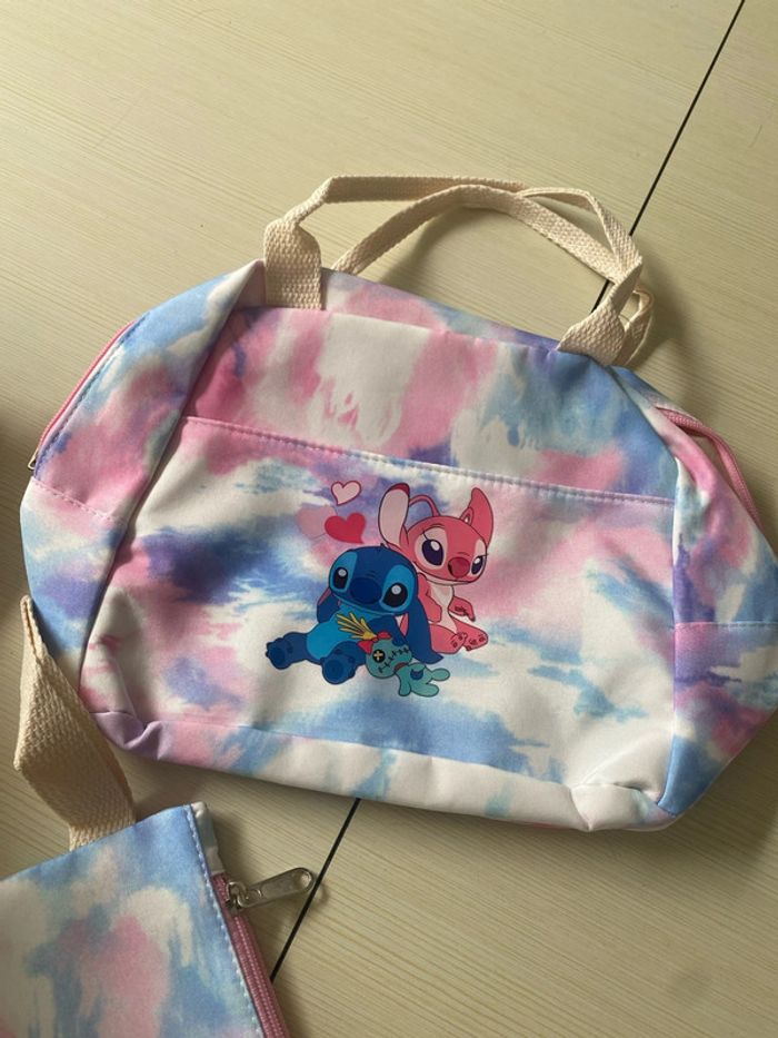 Cartable sac goûté ou sport et trousse neuf stitch - photo numéro 6