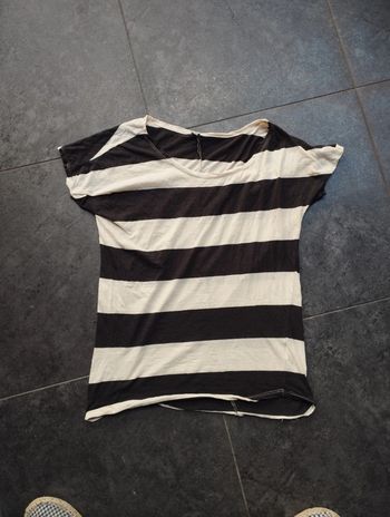 Tee shirt femme noir et beige Pimkie taille 38