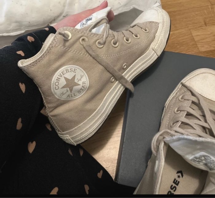 Converse tissu beige - photo numéro 5