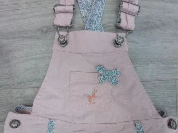 Robe à bretelles rose poudré licorne sergent major 4 ans - photo numéro 2