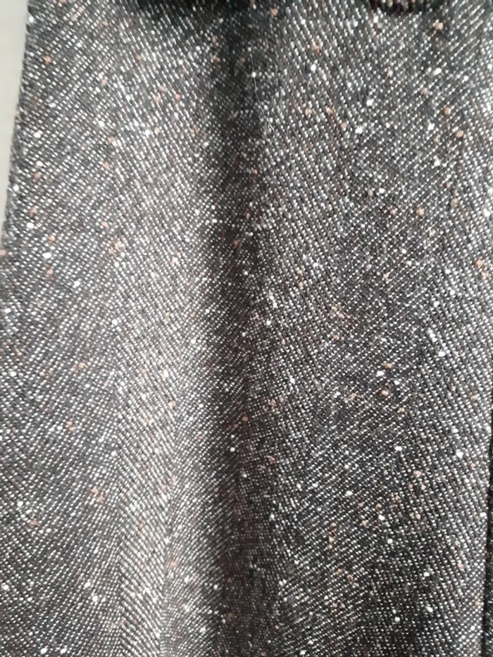 Jupe évasée tweed marron - photo numéro 3