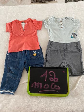 Lot de 2 ensembles garçons 12 mois