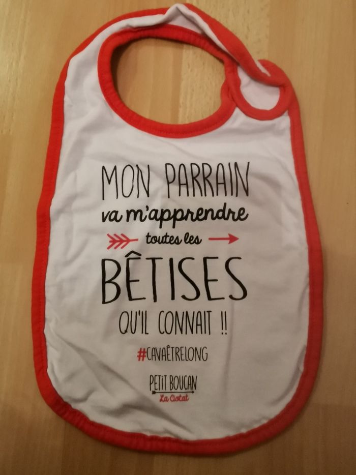 Bavoir humoristique neuf