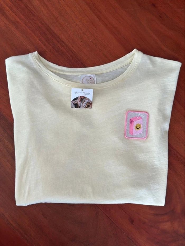 🧃T-shirt motif smiley milk Des Petits Hauts Paris taille S – taille oversize