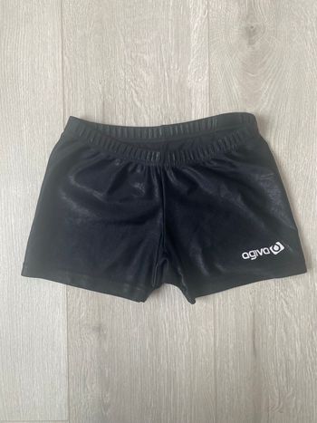 Short de gym Agiva noir brillant - Taille 12 ans