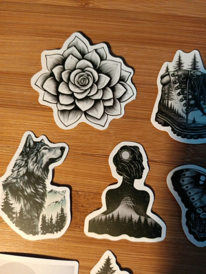 Stickers noirs et blancs paysage et autres  . - photo numéro 6