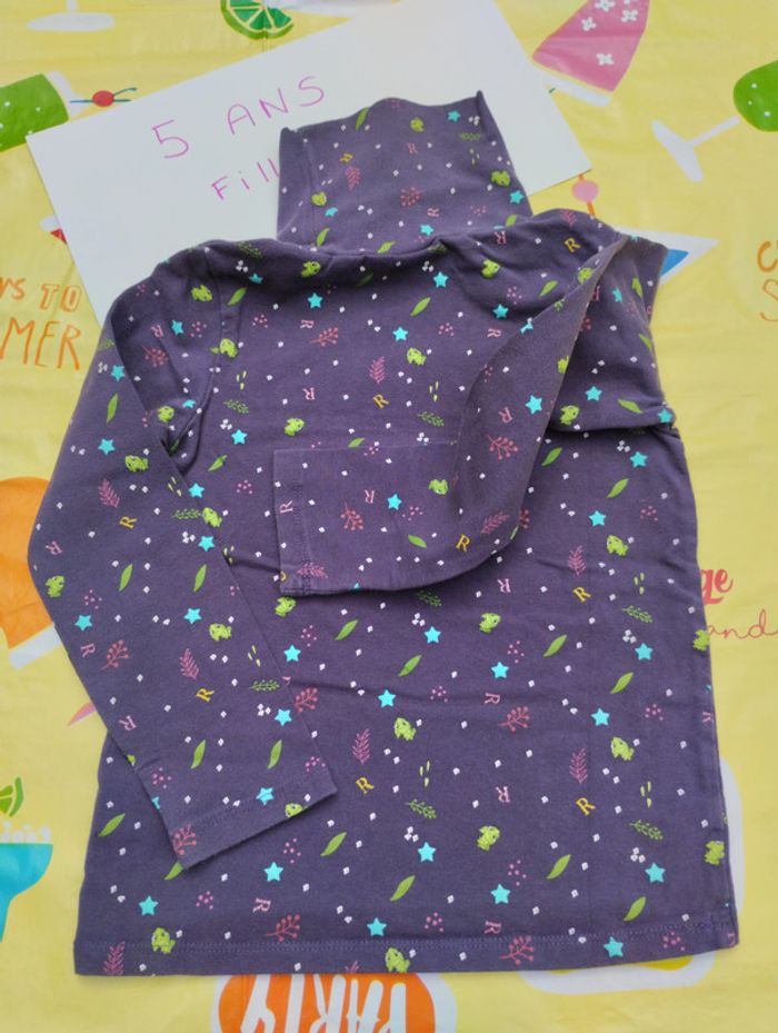 Sous pull 5 ans fille Disney violet Raiponce - photo numéro 5