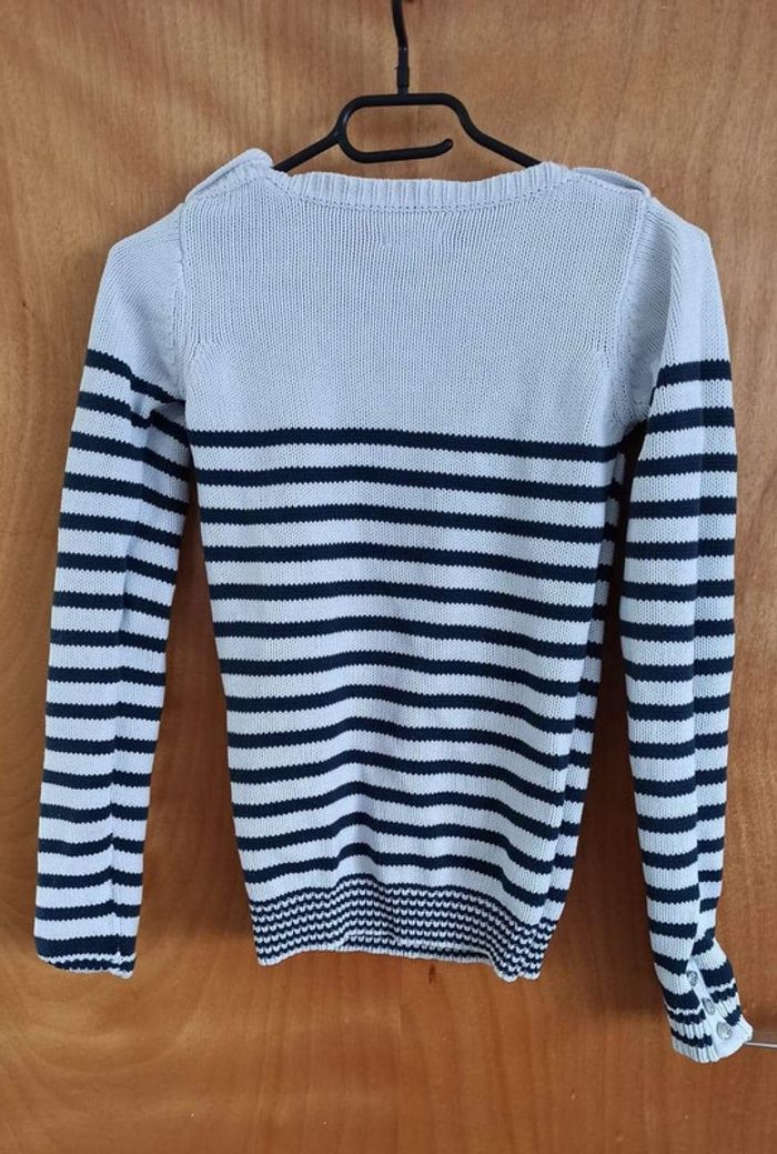 Pull marin avec bouton aux épaules - Orchestra - photo numéro 2