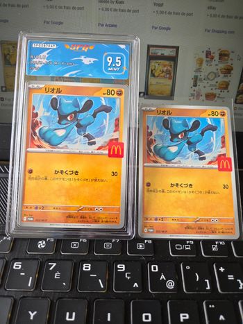 Carte Gradée Promo Mcdonald's Riolou Japonaise + la Non Gradée 