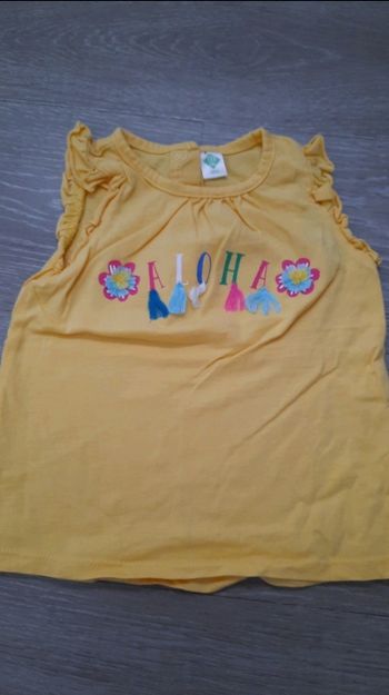 Débardeur fille 18 mois jaune tex