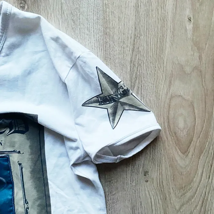Kingz T-Shirt Wanted Blanc Exclusive Collection Homme Halloween Mode Vintage (Taille M) - photo numéro 4