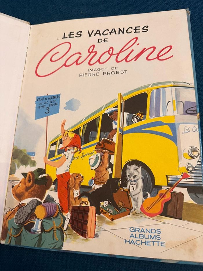 1964 Grands albums Hachette Les vacances de Caroline livre bd ancien Pierre Probst - photo numéro 5