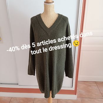 Primark robe vert kaki en laine