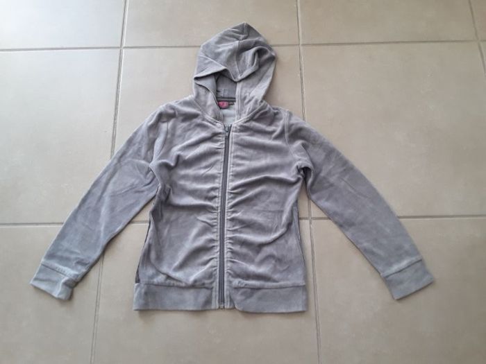 Veste sport à capuche grise fille 10 ans BILOOK BE