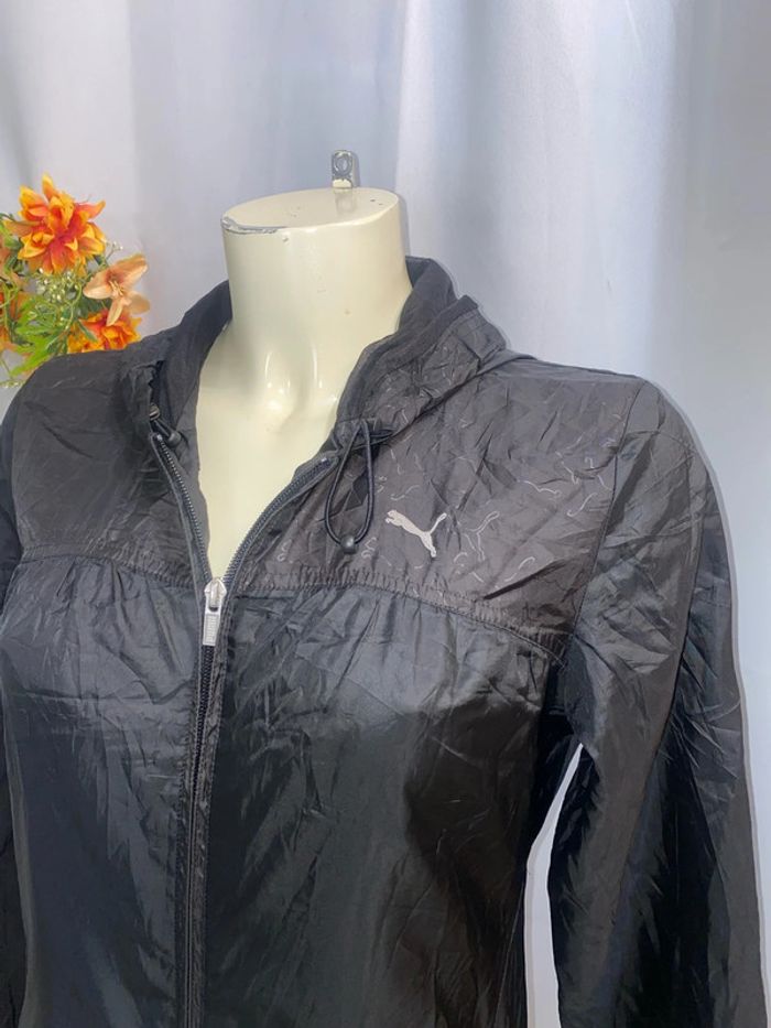 Veste coupe vent imperméable noire Puma taille 38 - n26m - photo numéro 2