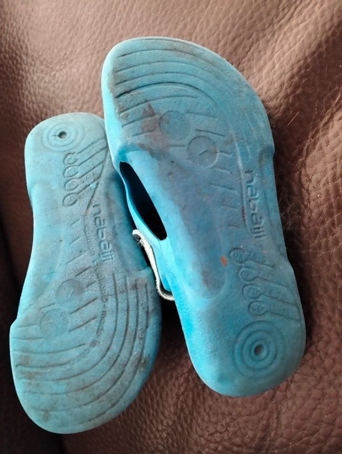 Sandales Nabaiji turquoises 24/25 - photo numéro 6