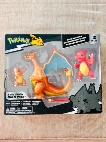 Figurine Pokémon pack évolution salamèche, reptincel et dracaufeu