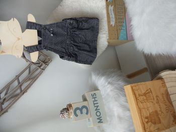 Jolie robe en jean gris noir Obaibi reglable en hauteur bébé fille 3 mois 60cm