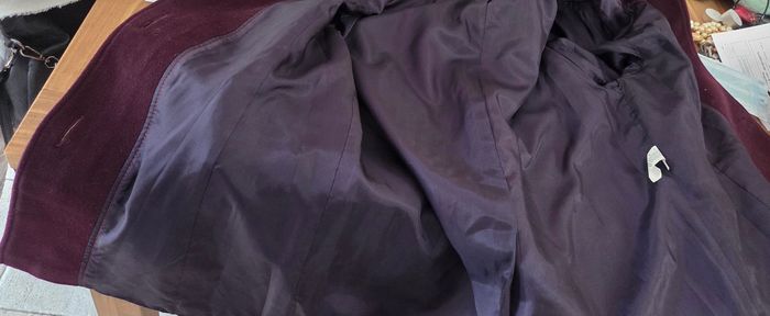 Manteau Weinberg laine & cachemire bordeaux – Élégance intemporelle – Taille 46 - photo numéro 7