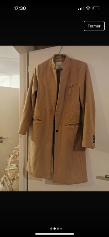 Manteau laine mango S
