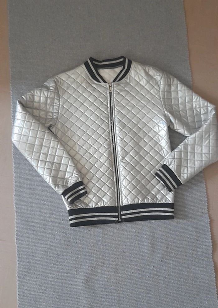Veste bombers matelassé métallisé