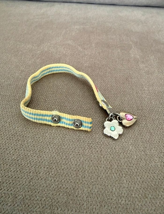 Bracelet jaune rayé bleu Diddlina - photo numéro 7