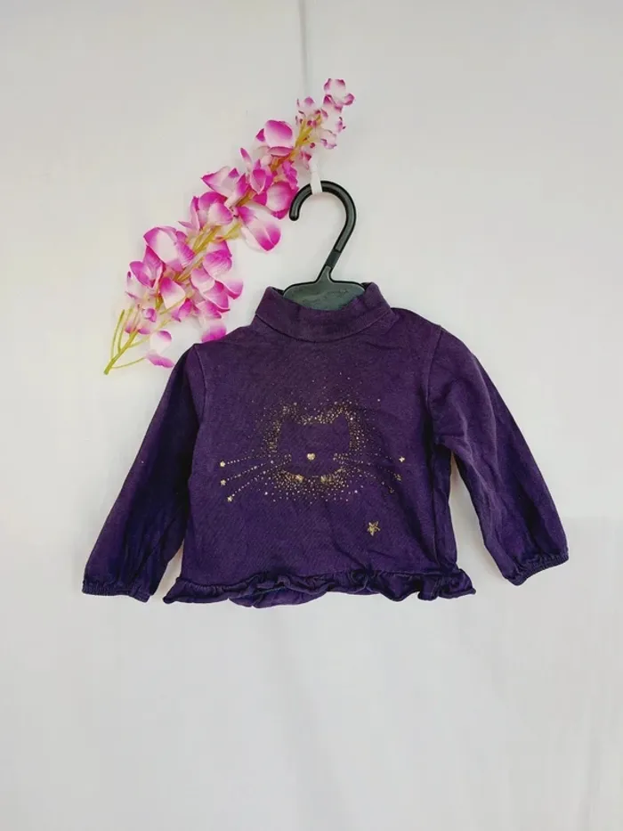 Pull col roulé Mes Petits Cailloux 3 mois