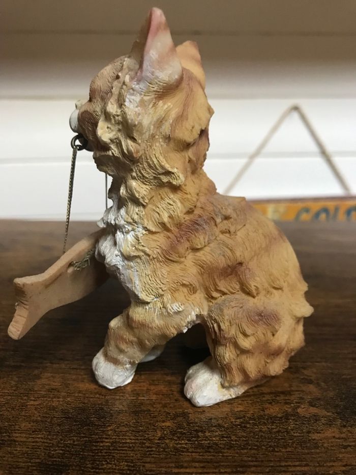 Figurine Petit chat en résine bienvenue - photo numéro 2