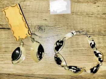 Ensemble bracelet et boucles d'oreilles neuf effet coquillage