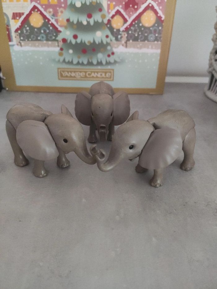 Playmobil 3 éléphants gris - photo numéro 2