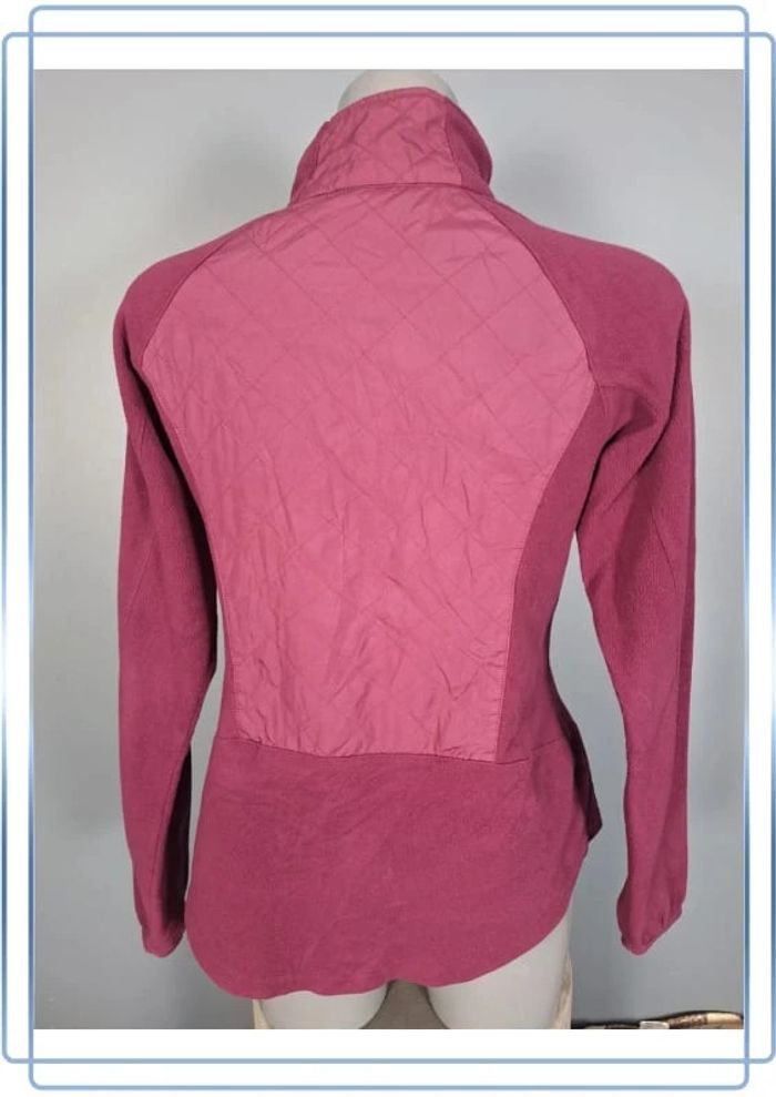 Polaire full zip columbia légère bi matiere femme / violet taille S brodé 259 - photo numéro 8