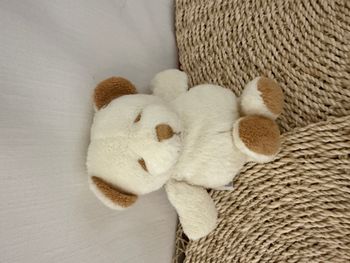 Doudou  ours blanc marron ANNA CLUB PLUSH