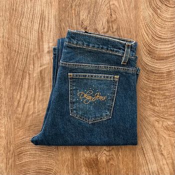 Jean/pantalon bleu bootcut/évasé/flare DKNY Jeans pour femme, taille W 31 (40 taille française)