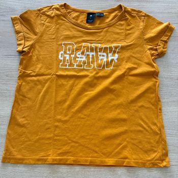 T-shirt G-star raw, jaune moutarde taille S, femmes