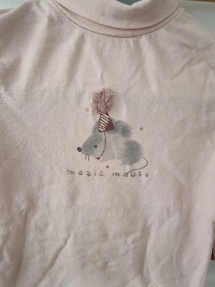 Pulls col roulé kiabi rose souris - photo numéro 2