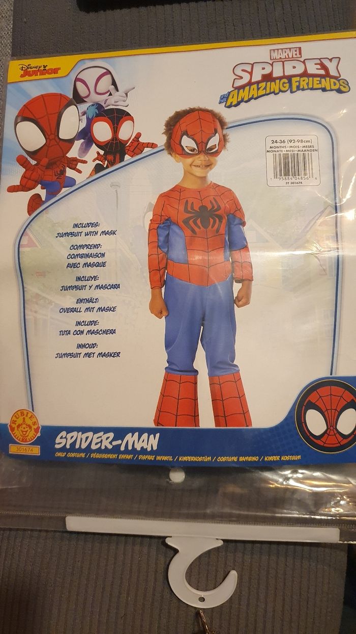 Déguisement Spider Man  2-3ans