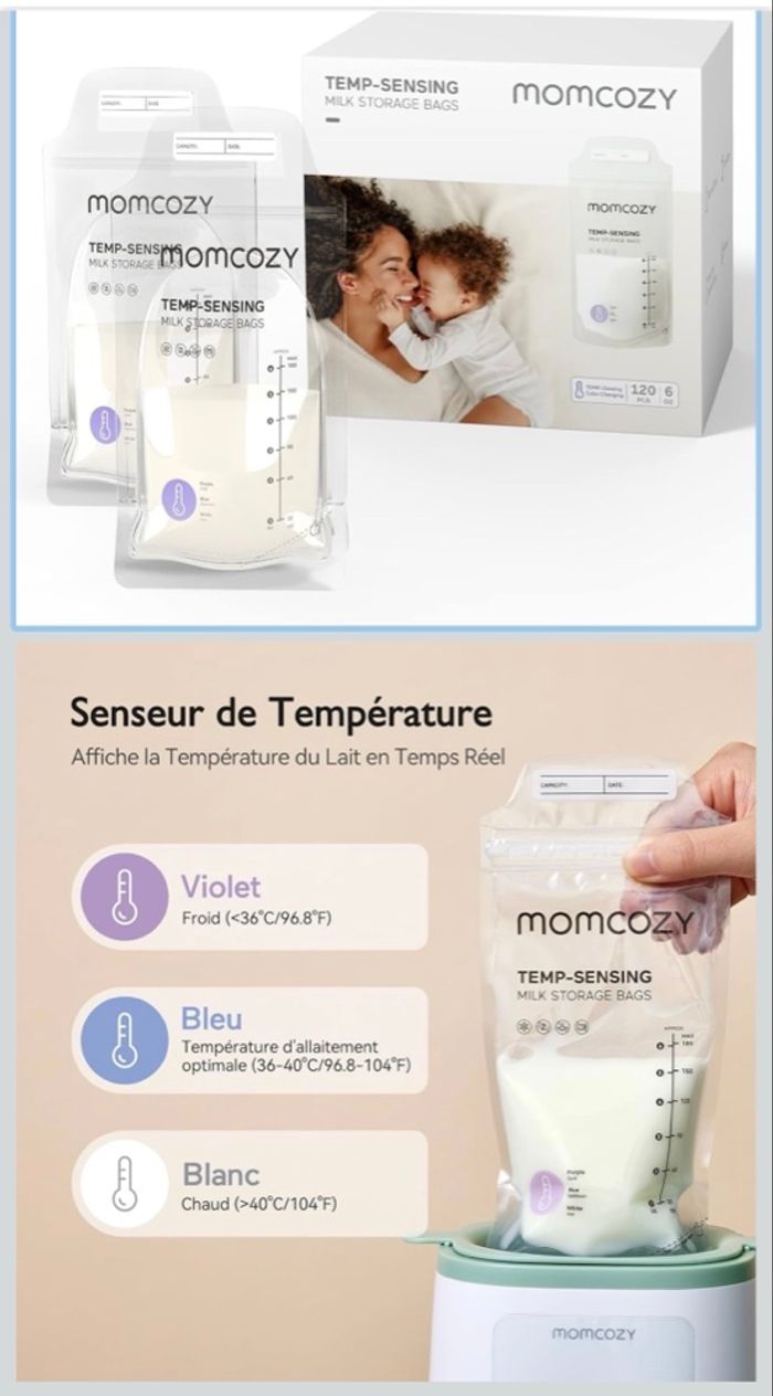 195 Sachets de congélation momcozy