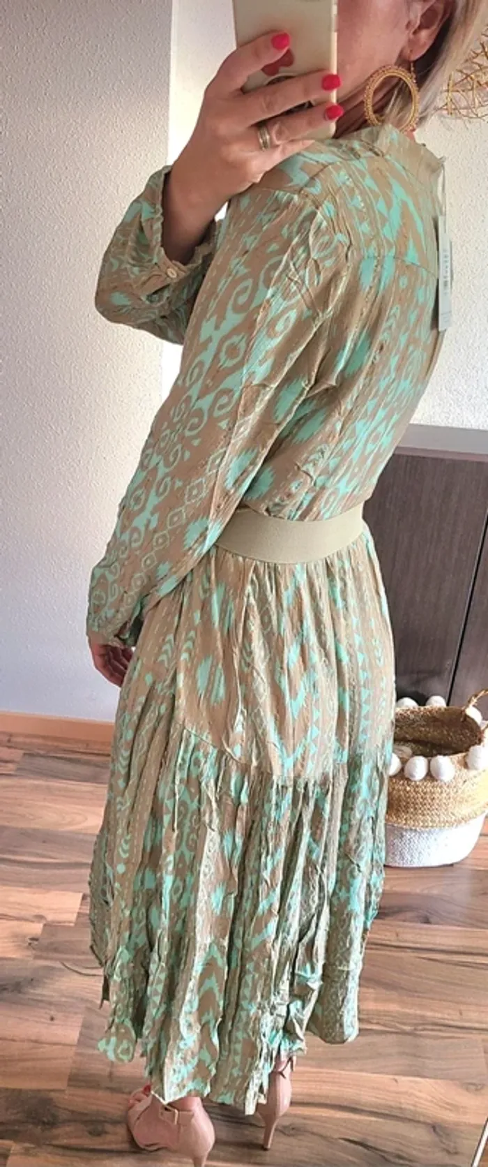 Robe longue ample - Vert d'eau - Neuve avec étiquette - Plusieurs tailles disponibles - photo numéro 7