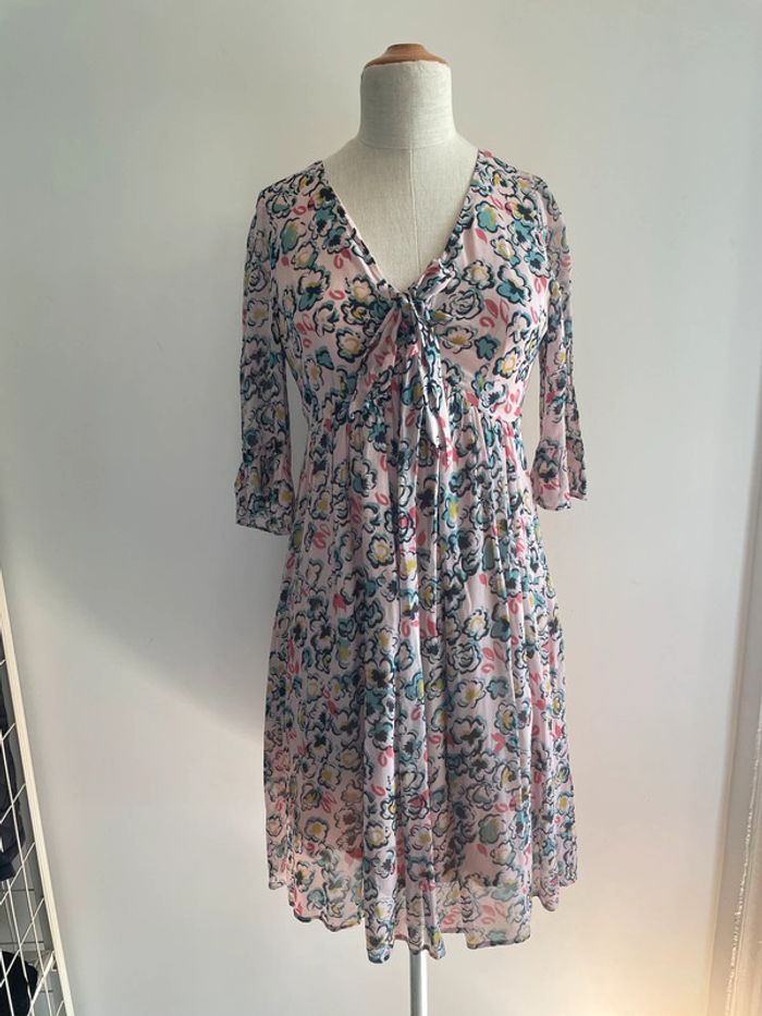 Robe rose Caroll à imprimé floral - photo numéro 2