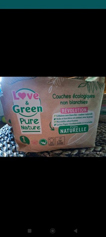 Couche taille 1 neuf love and green