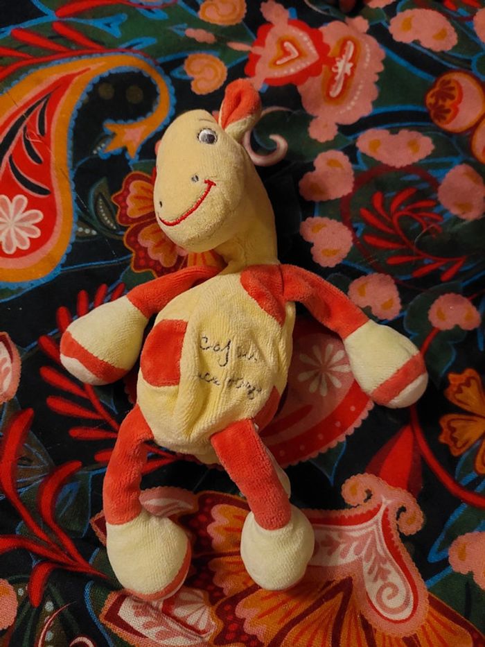 #1 Sucre d'orge - doudou mouchoir Cajou la girafe