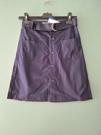 Jupe trapeze bleu marine, cyrillus, neuve taille 34