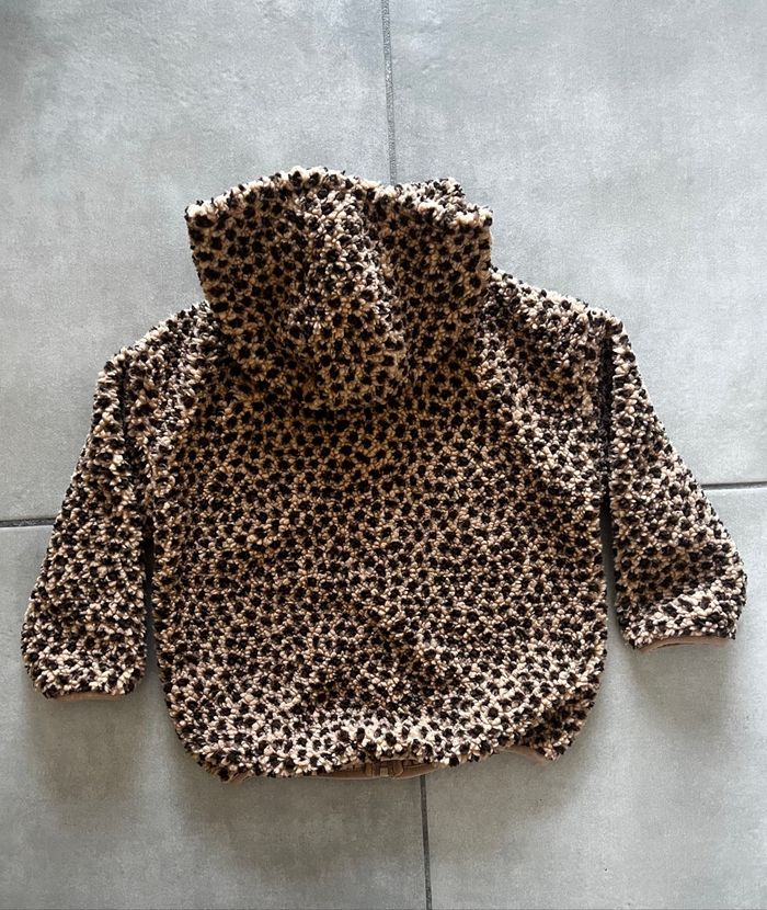 NEUF - veste à capuche polaire motif animalier Tex 3-4 ans - photo numéro 2