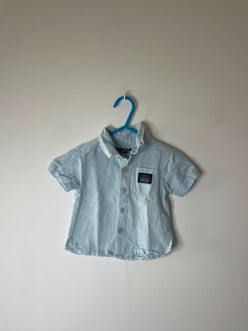 Chemise manches courtes groseille 6 mois garçon