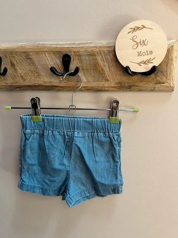 Short léger façon jean 6 mois