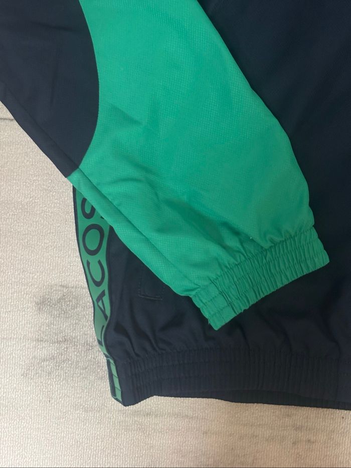 Veste survêtement Lacoste bleu marine et vert taille S/46 - photo numéro 8